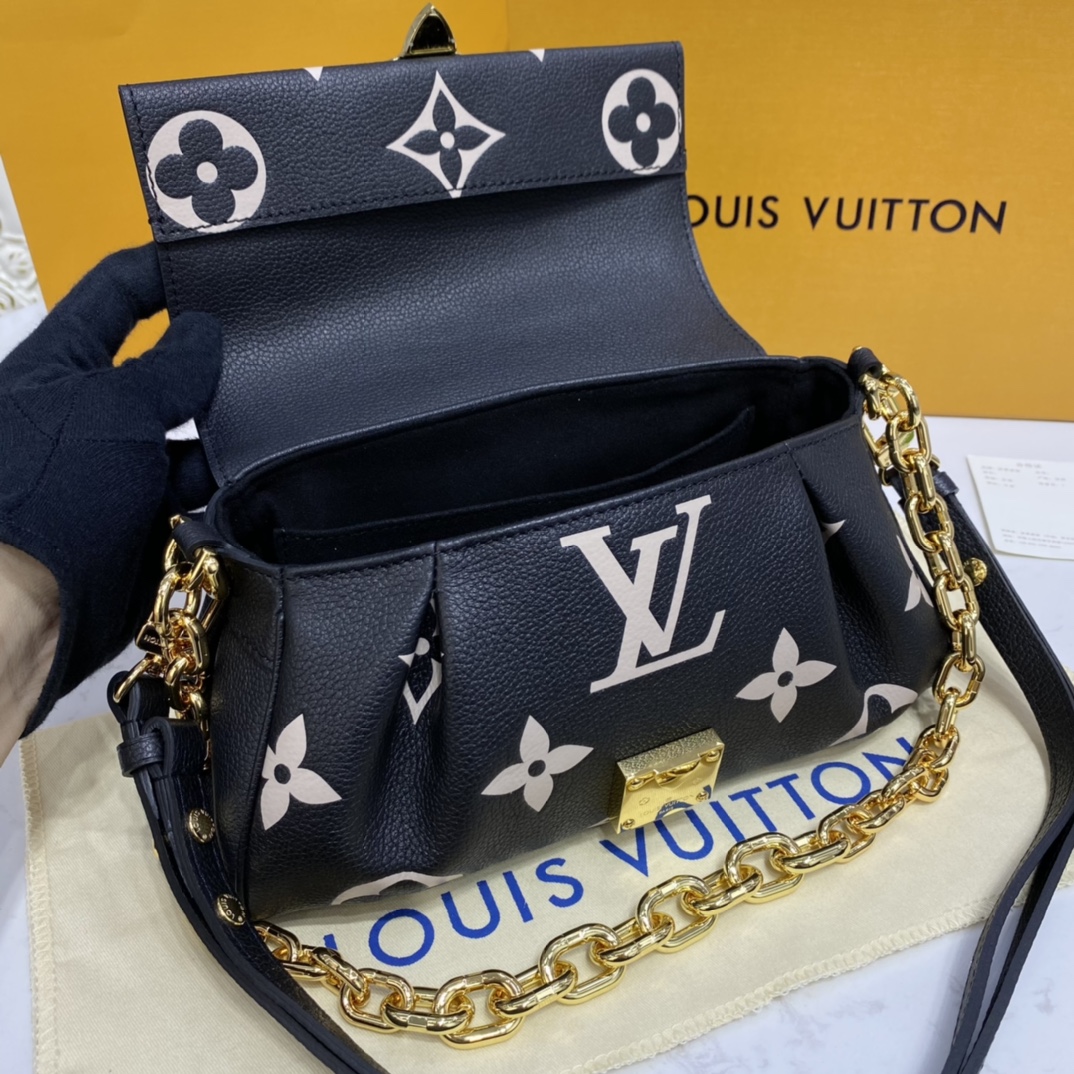 Louis Vuitton FAVORITE Monogram Shoudler Bag  M45859 Black/Beige